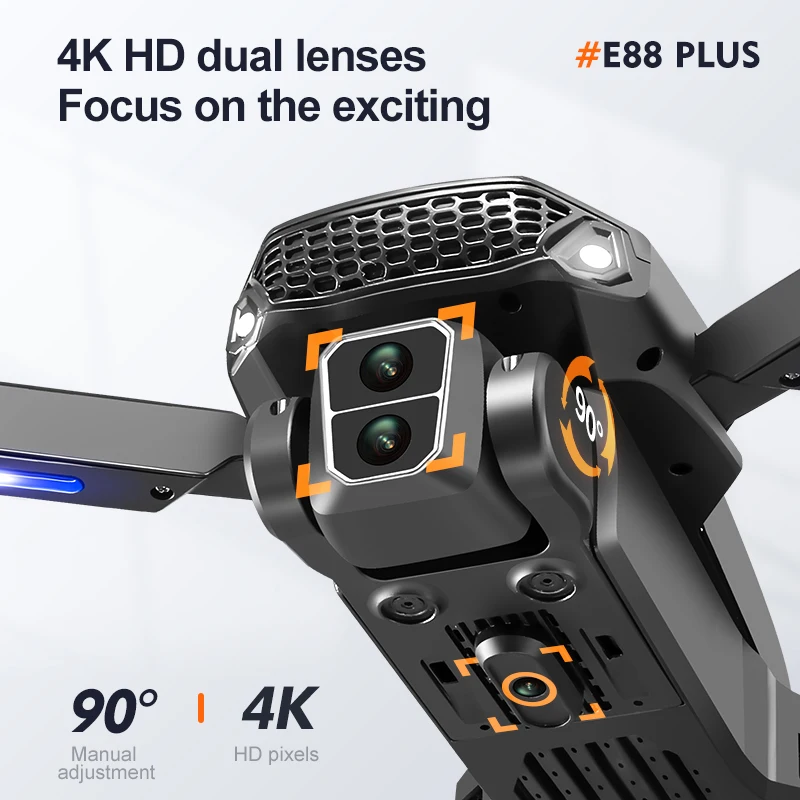 New E88 Plus Quadcopter Drone: - Drone Racing Camera 评论和价格
