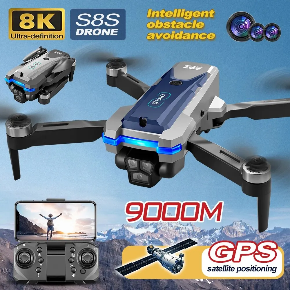 S8S GPS Drone 5G Wifi 8K HD Du - Drone Racing Camera 评论和价格
