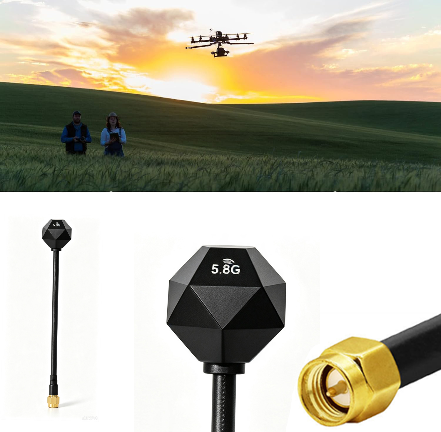 5.8GHz 3.5dBi Antenna LHCP RP  - Drone Racing Antenna 评论和价格